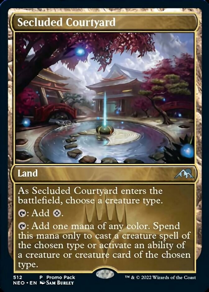 Secluded Courtyard (Promo Pack) [Kamigawa: Neon Dynasty Promos] | Sanctuary Gaming