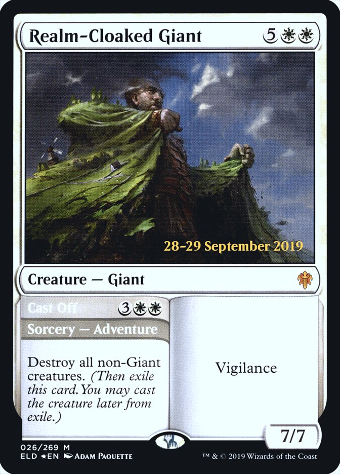 Realm-Cloaked Giant // Cast Off  [Throne of Eldraine Prerelease Promos] | Sanctuary Gaming