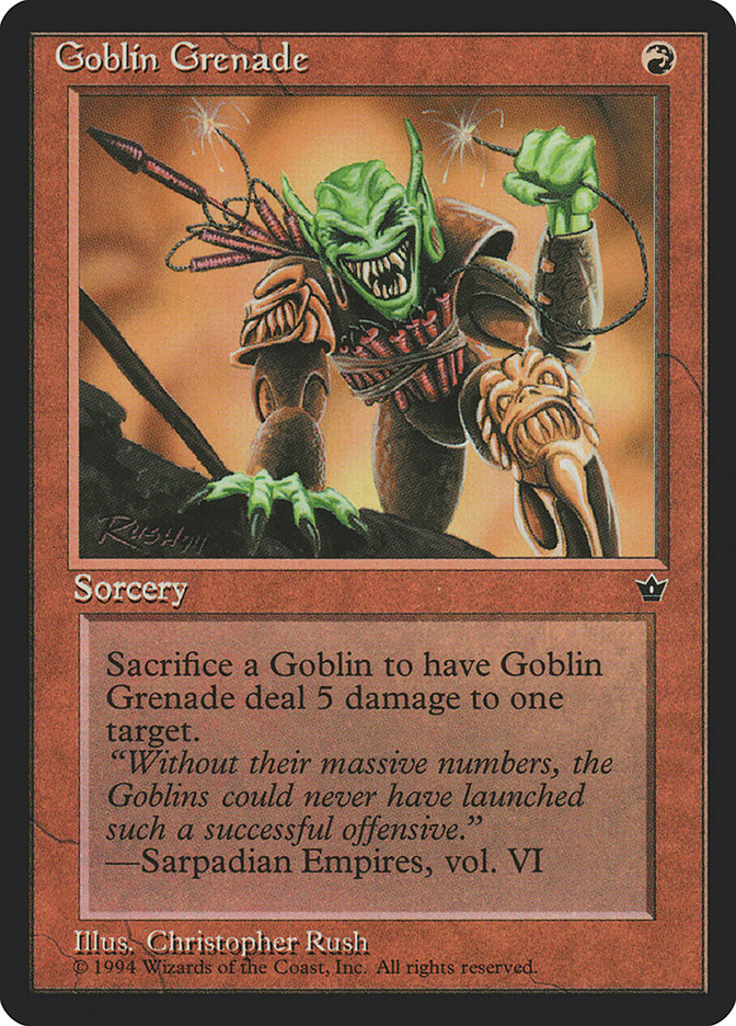Goblin Grenade (Christopher Rush) [Fallen Empires] | Sanctuary Gaming