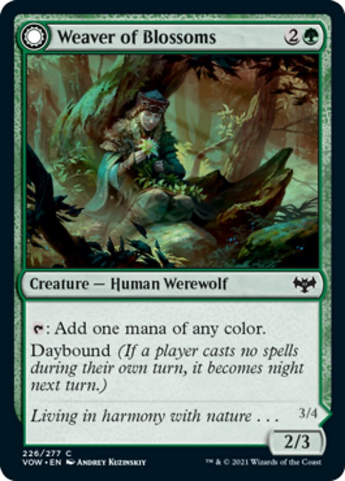 Weaver of Blossoms // Blossom-Clad Werewolf [Innistrad: Crimson Vow] | Sanctuary Gaming