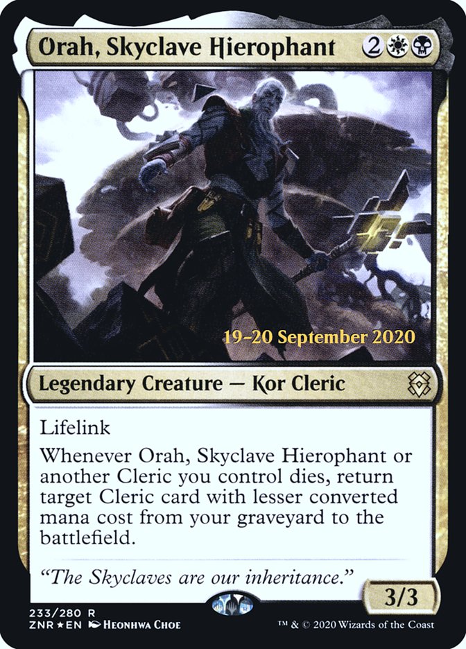 Orah, Skyclave Hierophant  [Zendikar Rising Prerelease Promos] | Sanctuary Gaming