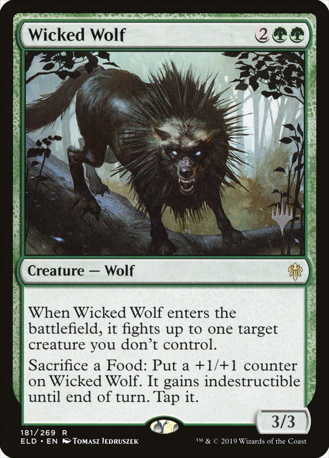 Wicked Wolf (Promo Pack) [Throne of Eldraine Promos] | Sanctuary Gaming