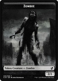Zombie (010) // Zombie (011) Double-sided Token [Commander 2019 Tokens] | Sanctuary Gaming