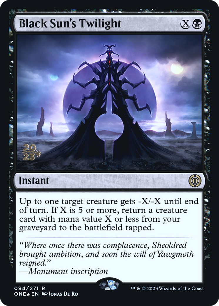 Black Sun's Twilight [Phyrexia: All Will Be One Prerelease Promos] | Sanctuary Gaming