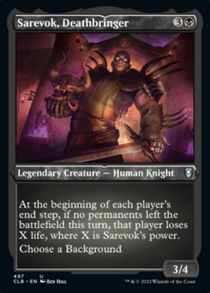 Sarevok, Deathbringer (Foil Etched) [Commander Legends: Battle for Baldur's Gate] | Sanctuary Gaming