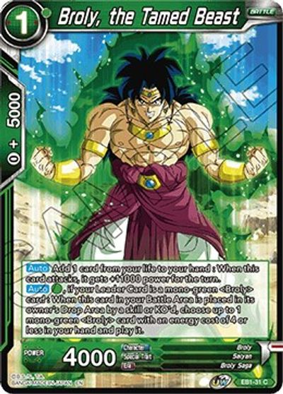 Broly, the Tamed Beast (EB1-31) [Battle Evolution Booster] | Sanctuary Gaming