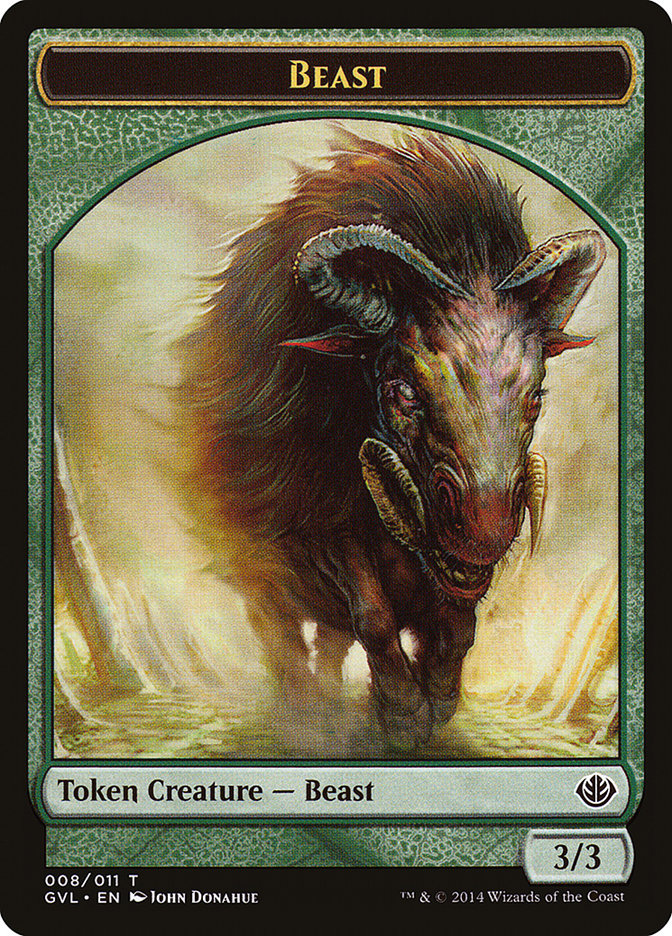 Beast Token (008/011) (Garruk vs. Liliana) [Duel Decks Anthology Tokens] | Sanctuary Gaming
