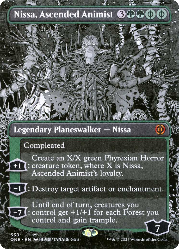 Nissa, Ascended Animist (Borderless Manga) [Phyrexia: All Will Be One] | Sanctuary Gaming