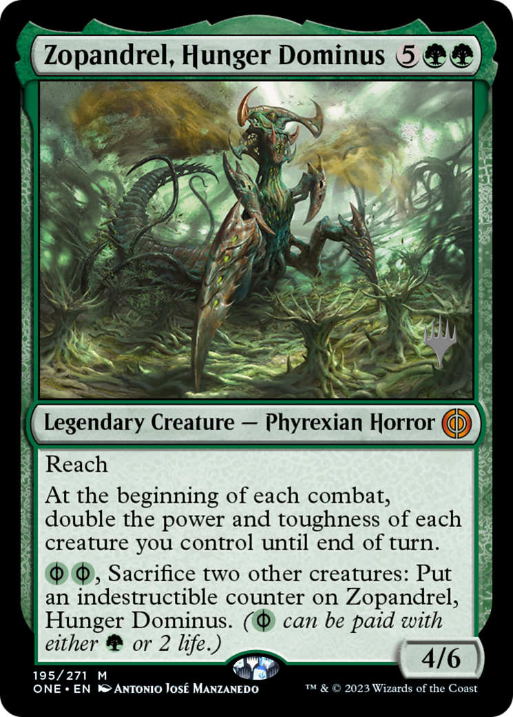 Zopandrel, Hunger Dominus (Promo Pack) [Phyrexia: All Will Be One Promos] | Sanctuary Gaming