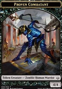 Proven Combatant // Cat Double-sided Token [Hour of Devastation Tokens] | Sanctuary Gaming
