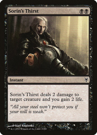 Sorin's Thirst [Duel Decks: Sorin vs. Tibalt] | Sanctuary Gaming