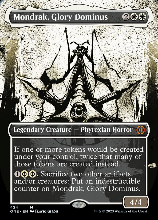 Mondrak, Glory Dominus (Borderless Ichor Step-and-Compleat Foil) [Phyrexia: All Will Be One] | Sanctuary Gaming