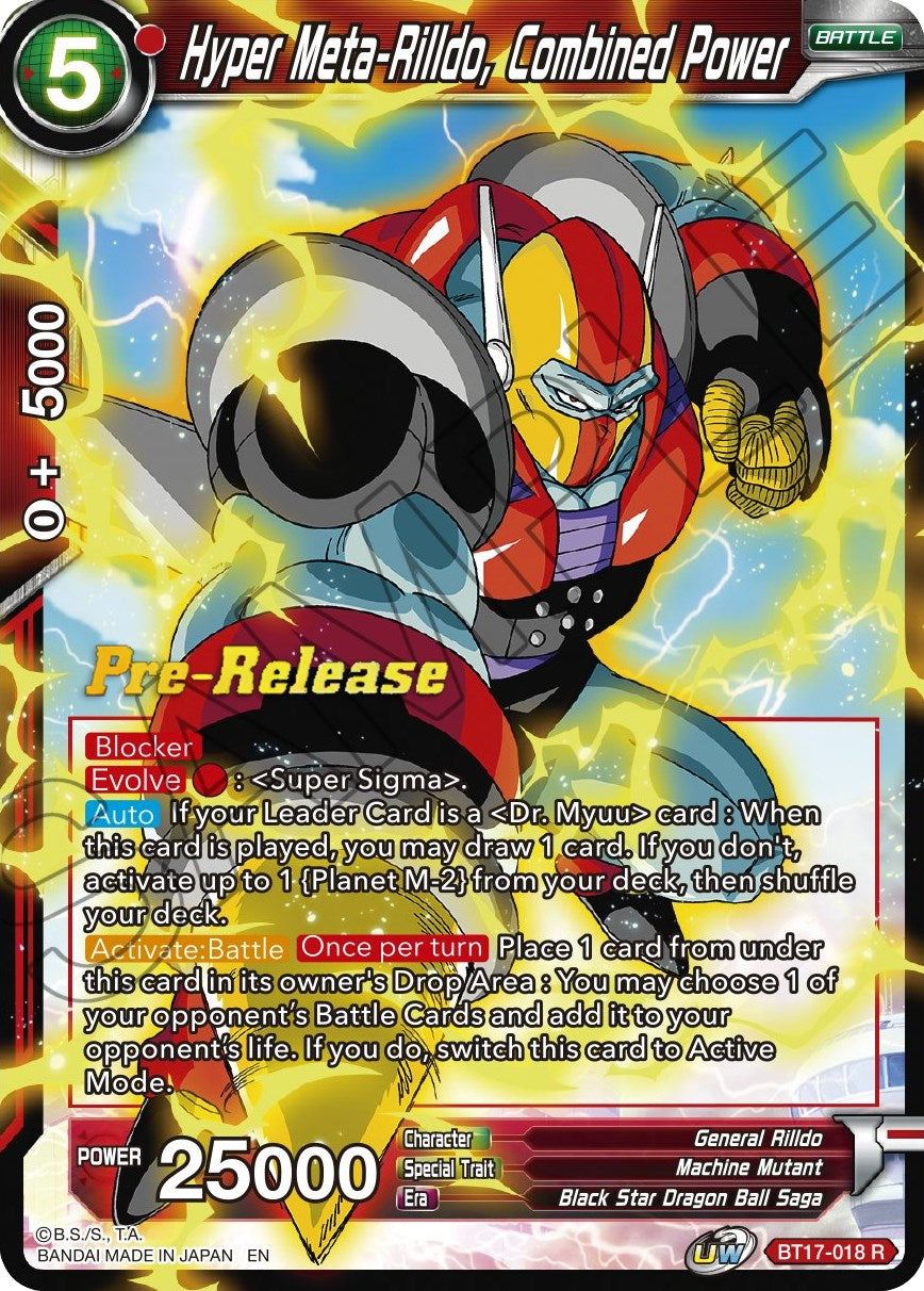 Hyper Meta-Rilldo, Combined Power (BT17-018) [Ultimate Squad Prerelease Promos] | Sanctuary Gaming