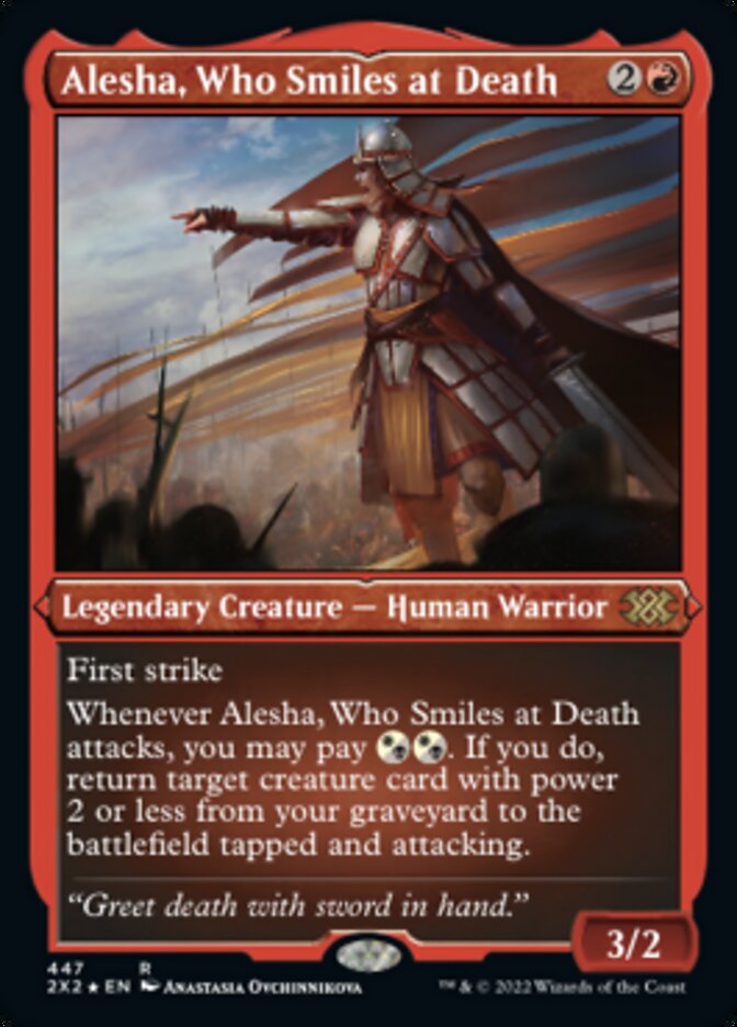 Alesha, Who Smiles at Death (Foil Etched) [Double Masters 2022] | Sanctuary Gaming