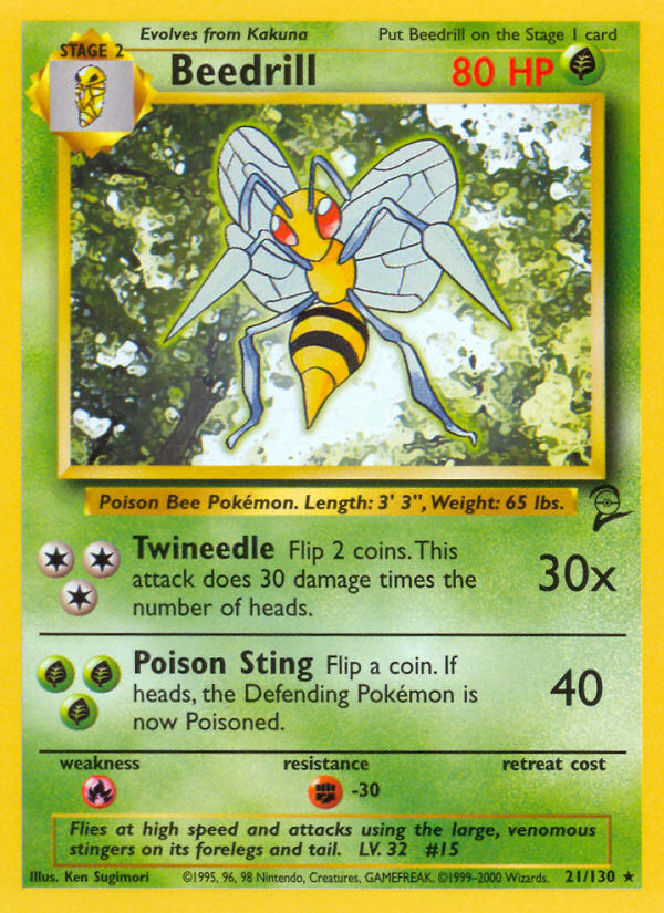 Beedrill (21/130) [Base Set 2] | Sanctuary Gaming