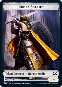 Human Soldier // Tuktuk the Returned Double-sided Token [Double Masters Tokens] | Sanctuary Gaming