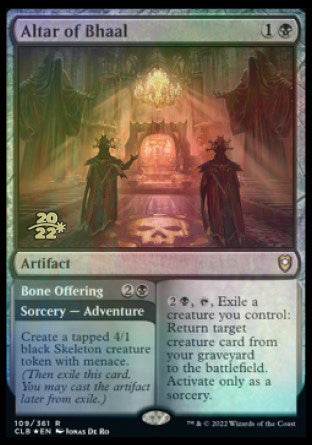 Altar of Bhaal // Bone Offering [Commander Legends: Battle for Baldur's Gate Prerelease Promos] | Sanctuary Gaming