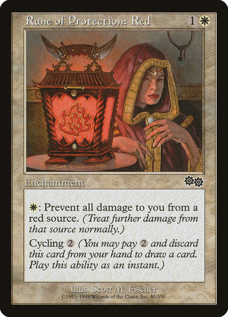 Rune of Protection: Red [Urza's Saga] | Sanctuary Gaming