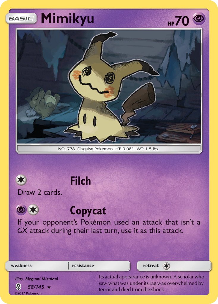 Mimikyu (58/145) (Theme Deck Exclusive) [Sun & Moon: Guardians Rising] | Sanctuary Gaming