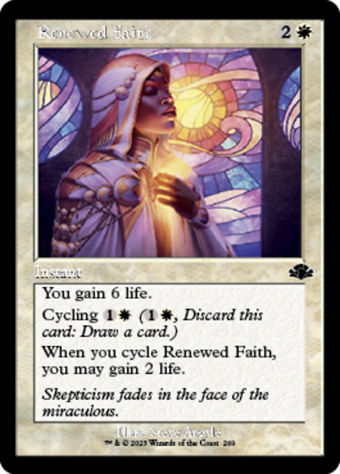 Renewed Faith (Retro) [Dominaria Remastered] | Sanctuary Gaming