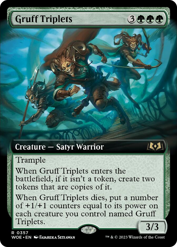 Gruff Triplets (Extended Art) [Wilds of Eldraine] | Sanctuary Gaming