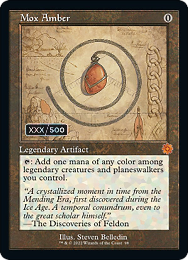 Mox Amber (Retro Schematic) (Serial Numbered) [The Brothers' War Retro Artifacts] | Sanctuary Gaming