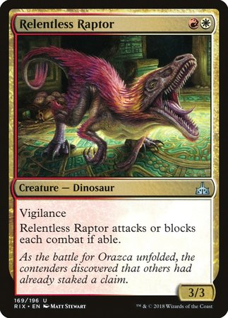 Relentless Raptor [Rivals of Ixalan] | Sanctuary Gaming