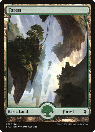 Forest (272) - Full Art [Battle for Zendikar] | Sanctuary Gaming