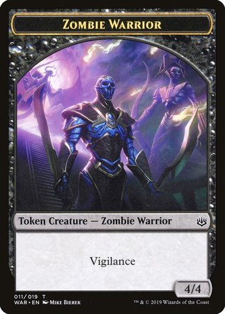 Zombie Warrior Token [War of the Spark Tokens] | Sanctuary Gaming