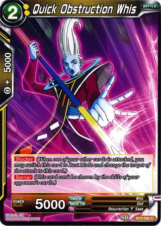 Quick Obstruction Whis (BT5-090) [Miraculous Revival] | Sanctuary Gaming