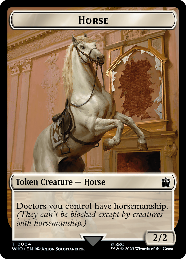 Horse // Food (0026) Double-Sided Token [Doctor Who Tokens] | Sanctuary Gaming