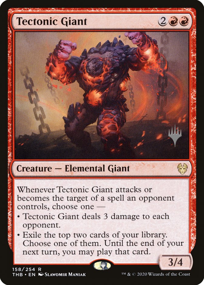 Tectonic Giant (Promo Pack) [Theros Beyond Death Promos] | Sanctuary Gaming