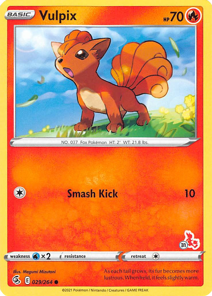 Vulpix (029/264) (Cinderace Stamp #31) [Battle Academy 2022] | Sanctuary Gaming