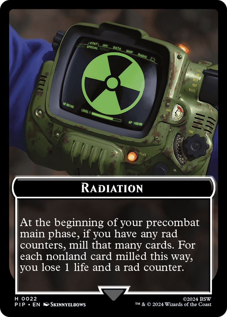 Radiation // Treasure (018) Double-Sided Token [Fallout Tokens] | Sanctuary Gaming