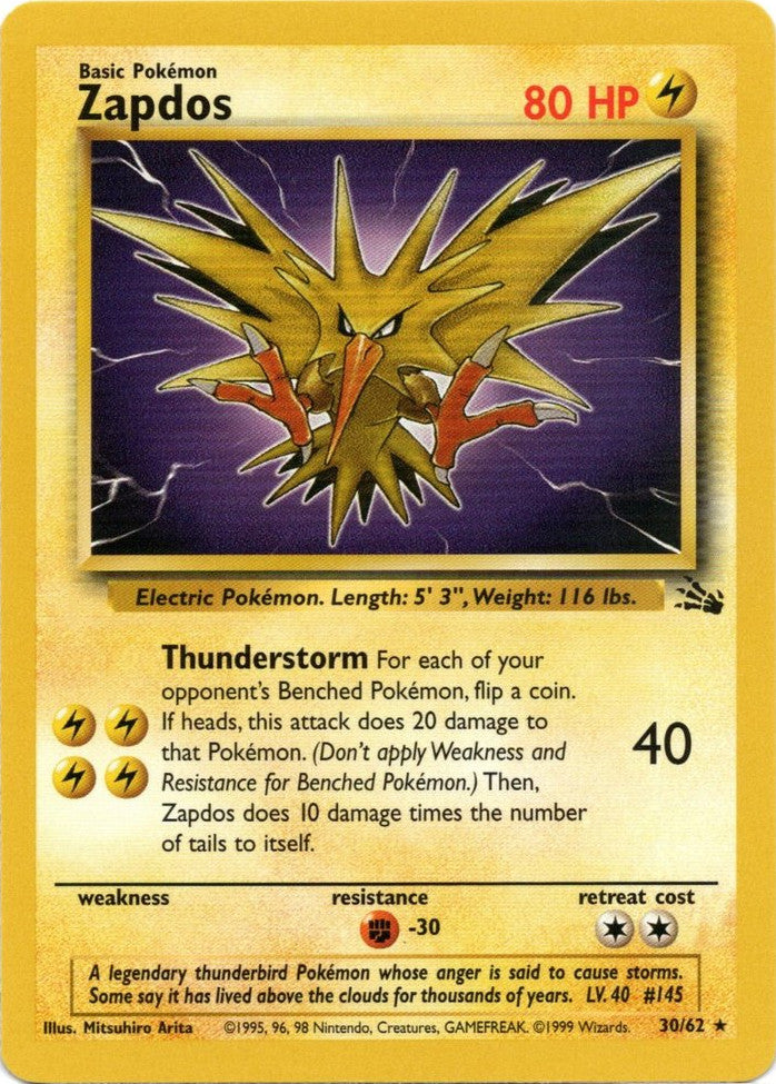 Zapdos (30/62) [Fossil Unlimited] | Sanctuary Gaming