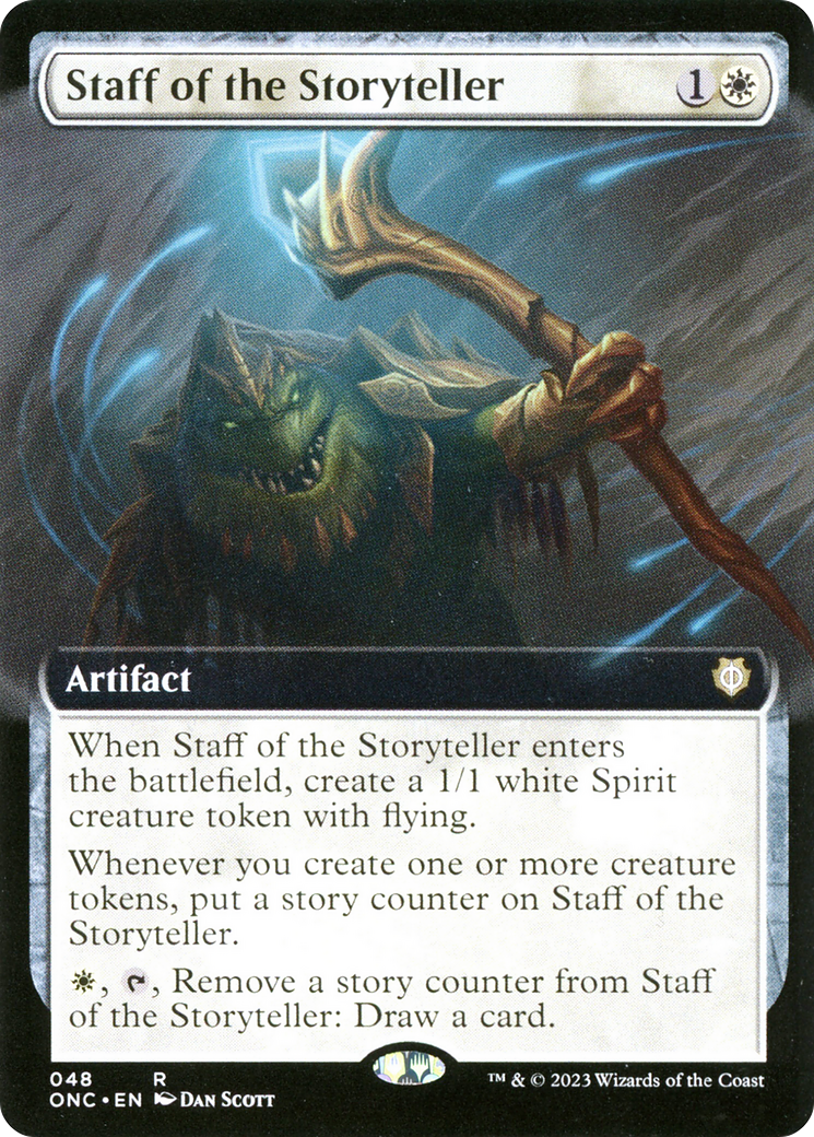 Staff of the Storyteller (Extended Art) [Phyrexia: All Will Be One Commander] | Sanctuary Gaming