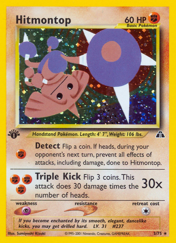 Hitmontop (3/75) [Neo Discovery 1st Edition] | Sanctuary Gaming