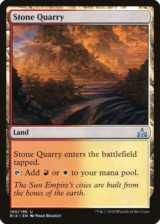 Stone Quarry [Rivals of Ixalan] | Sanctuary Gaming