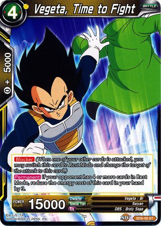 Vegeta, Time to Fight (Starter Deck - Rising Broly) [SD8-08] | Sanctuary Gaming