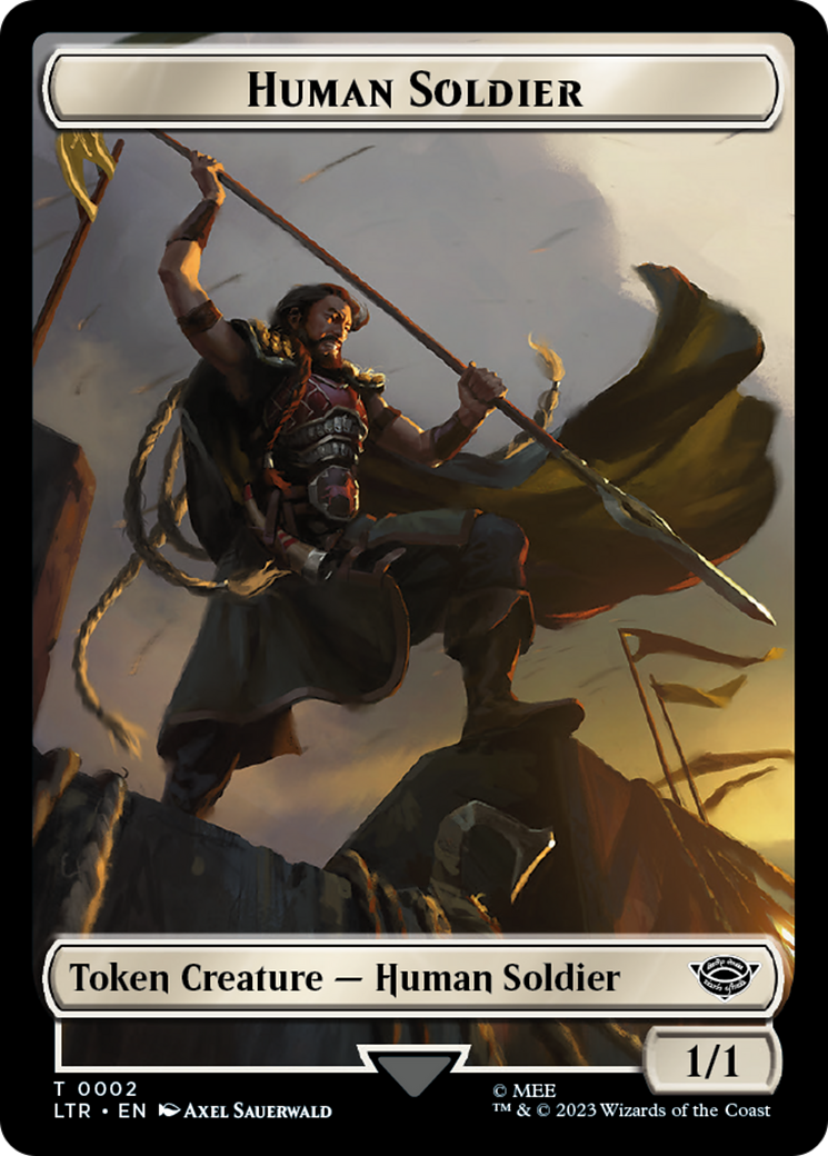 Food (09) // Human Soldier (02) Double-Sided Token [The Lord of the Rings: Tales of Middle-Earth Tokens] | Sanctuary Gaming