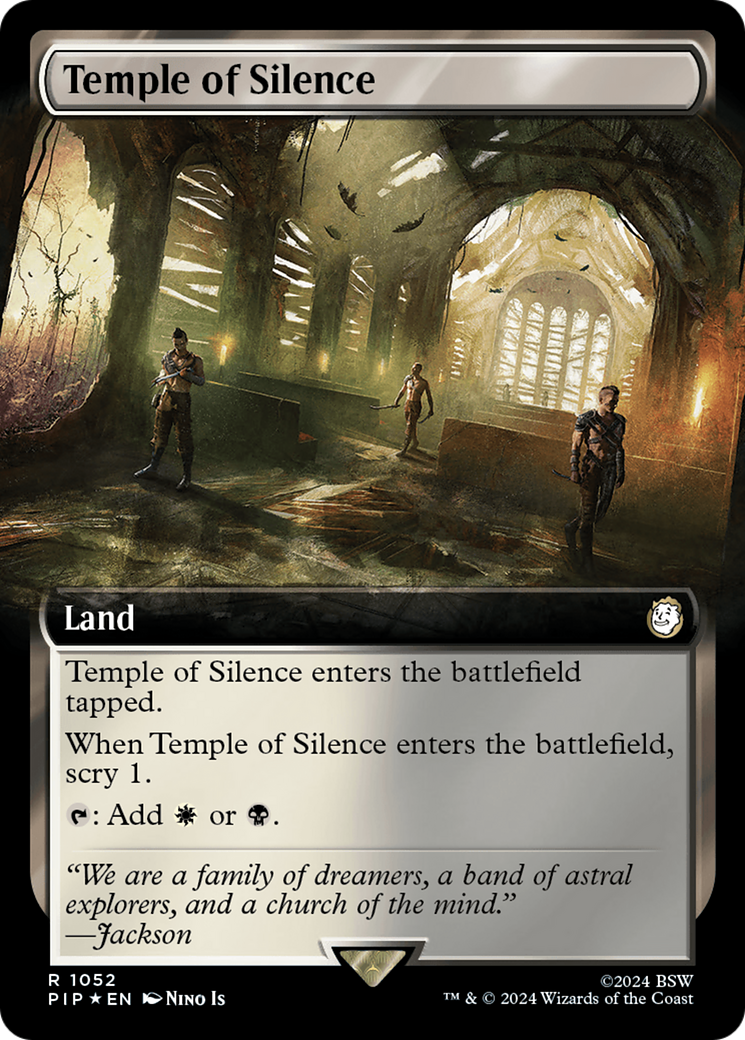 Temple of Silence (Extended Art) (Surge Foil) [Fallout] | Sanctuary Gaming