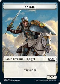 Knight // Zombie Double-sided Token [Core Set 2021 Tokens] | Sanctuary Gaming