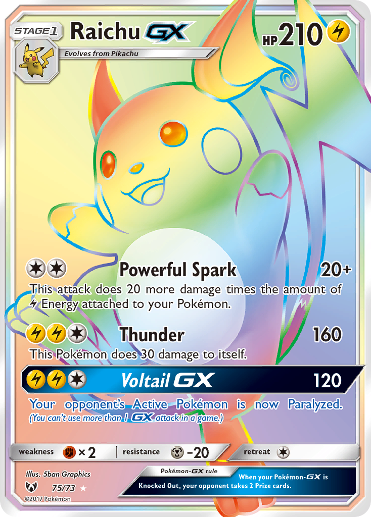 Raichu GX (75/73) [Sun & Moon: Shining Legends] | Sanctuary Gaming