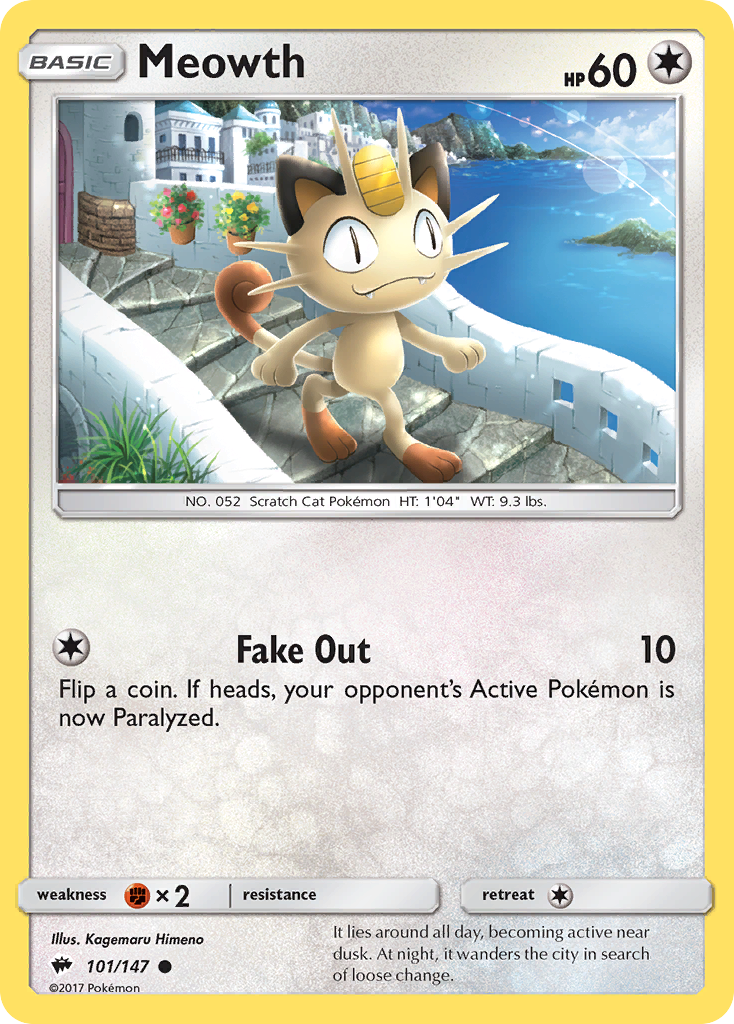 Meowth (101/147) [Sun & Moon: Burning Shadows] | Sanctuary Gaming