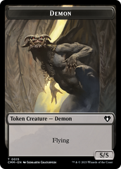 Eldrazi Spawn // Demon Double-Sided Token [Commander Masters Tokens] | Sanctuary Gaming