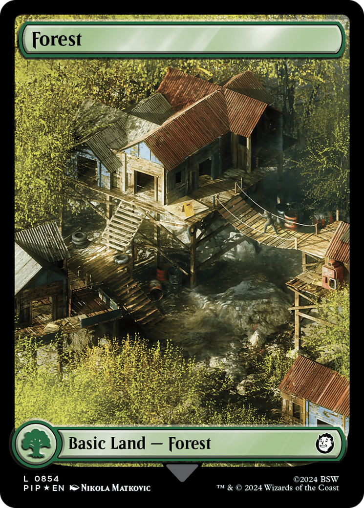 Forest (0854) (Surge Foil) [Fallout] | Sanctuary Gaming