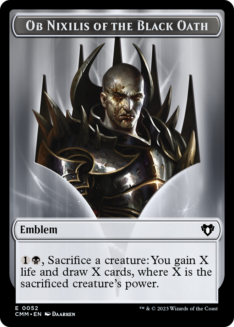 Ob Nixilis of the Black Oath Emblem [Commander Masters Tokens] | Sanctuary Gaming