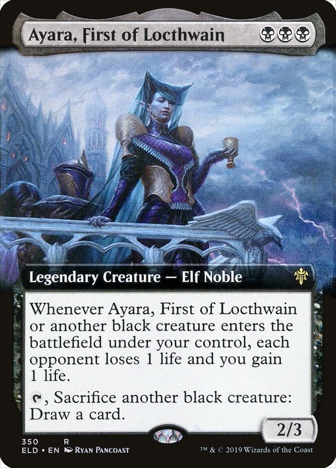 Ayara, First of Locthwain (Extended Art) [Throne of Eldraine] | Sanctuary Gaming