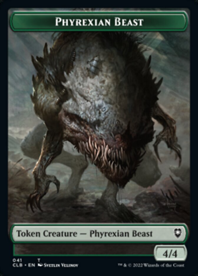 Phyrexian Beast // Wurm Double-sided Token [Commander Legends: Battle for Baldur's Gate Tokens] | Sanctuary Gaming
