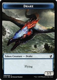 Drake // Human Double-sided Token [Commander 2019 Tokens] | Sanctuary Gaming